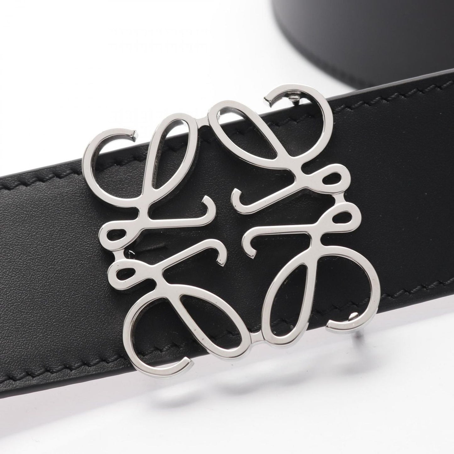 LOEWE Anagram Reversible Leather Belt - Black & Brown