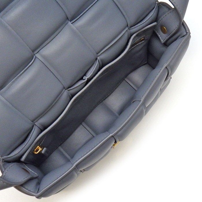 Bottega Veneta Padded Cassette Shoulder Bag in Thunder Gray