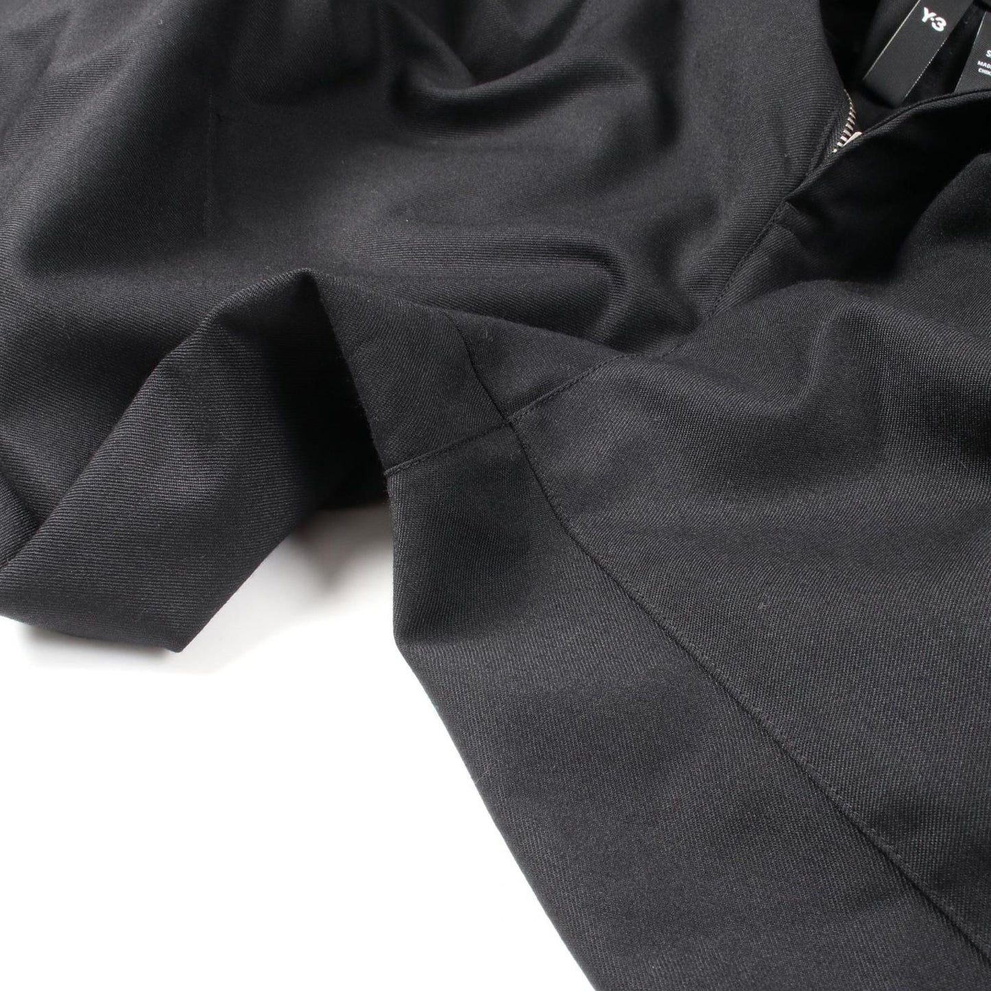 Y-3 Refined Woven Wide Leg Pants - Black Wool Elegance