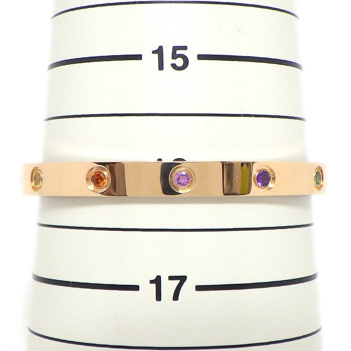 Cartier Love Bracelet with Multicolored Stones in K18 Pink Gold