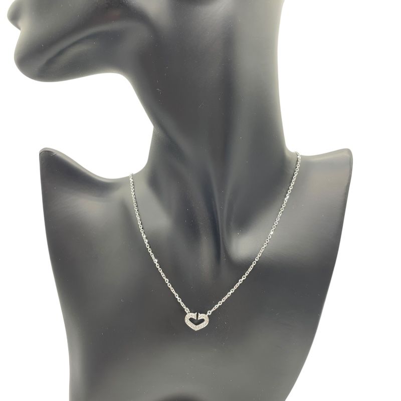 Cartier C Heart Diamond Necklace in 750 Silver - Timeless Elegance