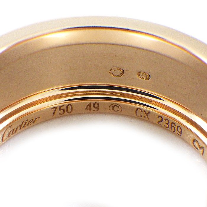 Cartier Happy Birthday LM C2 2C Logo K18PG Ring - Size 9