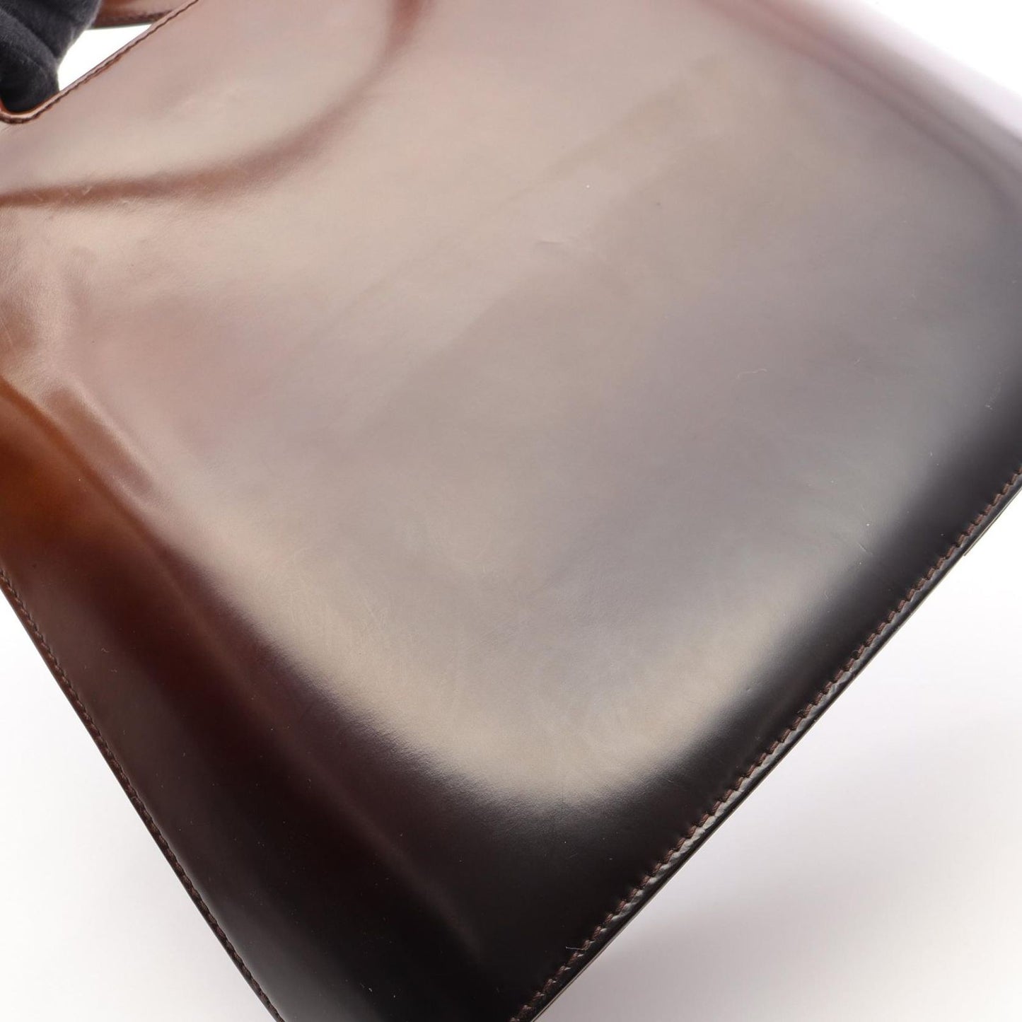 Salvatore Ferragamo Dark Brown Leather 2-Way Shoulder Handbag