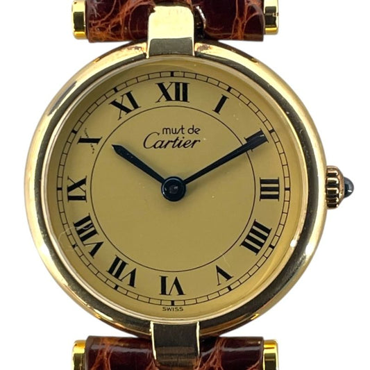 Cartier Must de Vendôme Ivory SV/GF Ladies Watch - Timeless Elegance