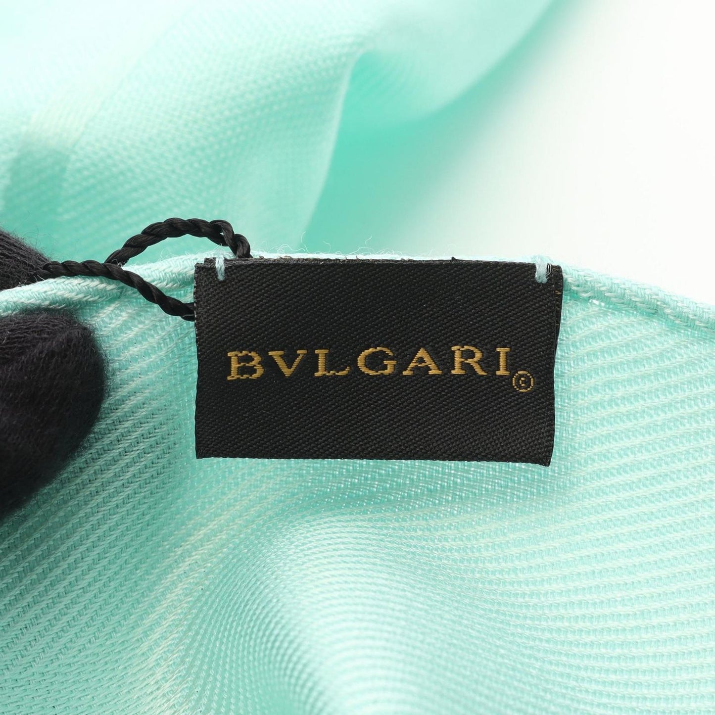 BVLGARI Logo Mania Green Silk Wool Stole - Unused Luxury Accessory