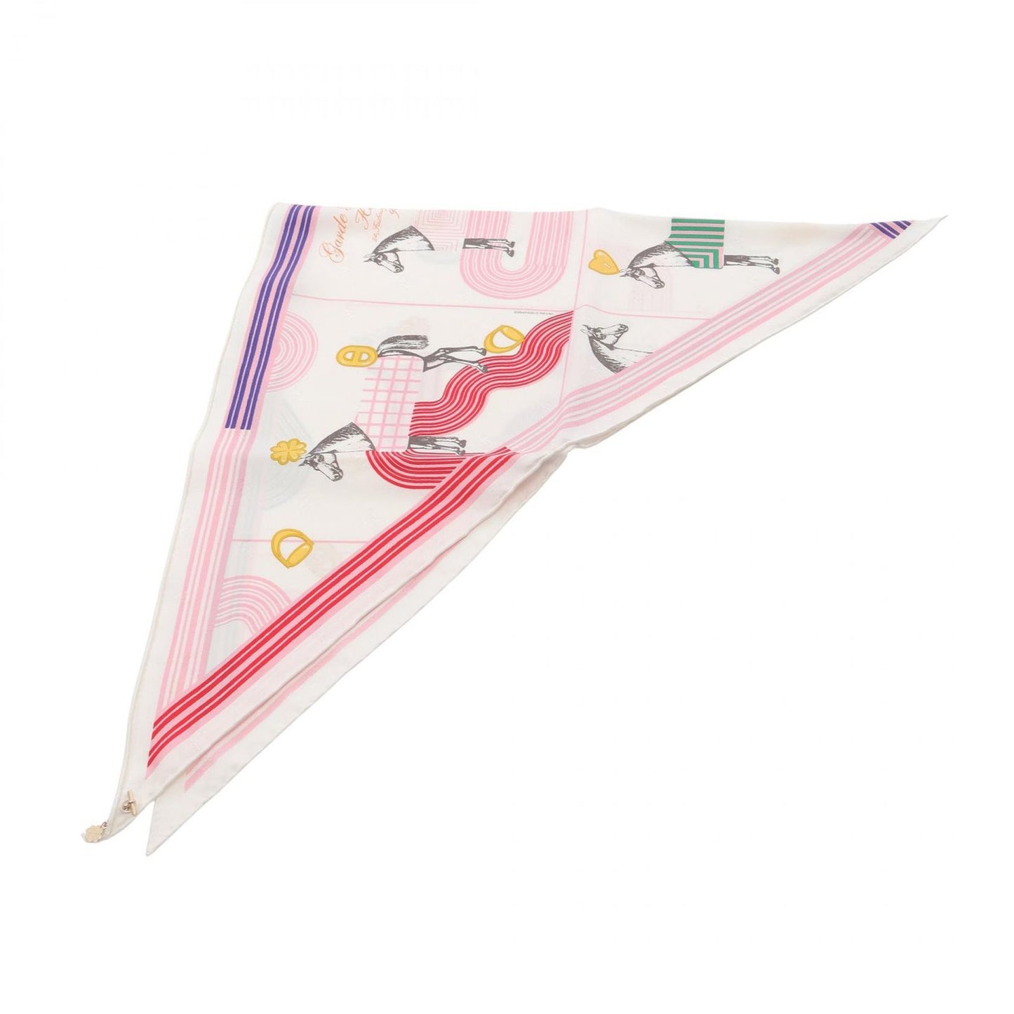 HERMES Triangle 70 GARDE ROBE POP Silk Scarf - Pristine Condition