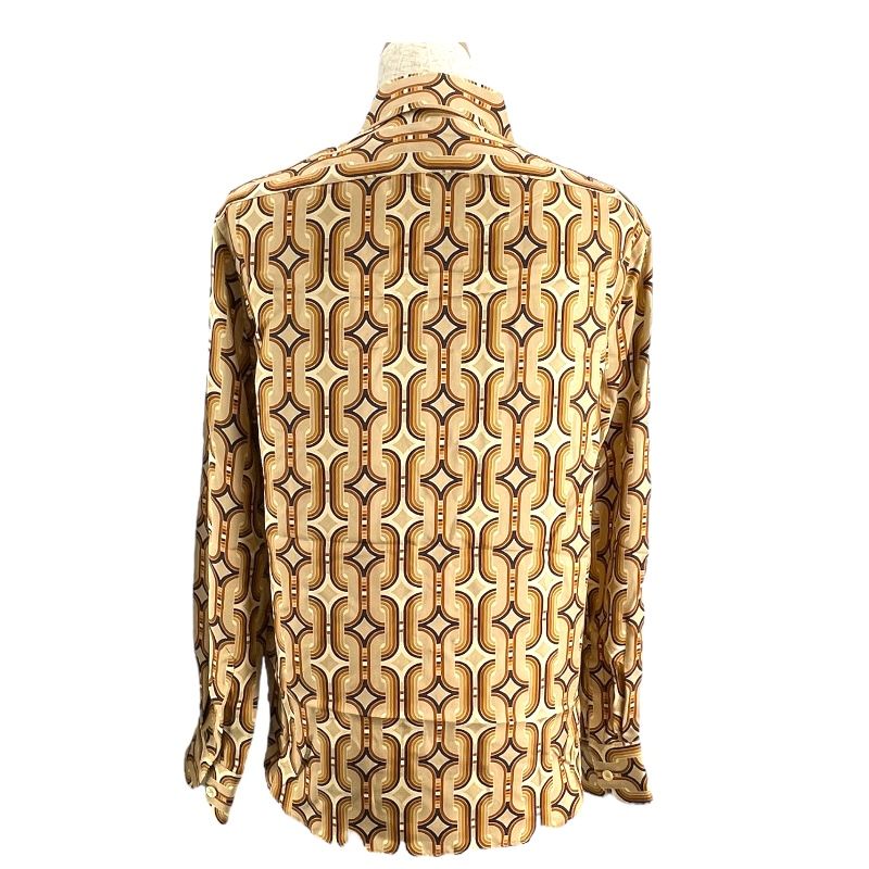 CELINE Chain Print Silk Blouse - Multicolor Elegance