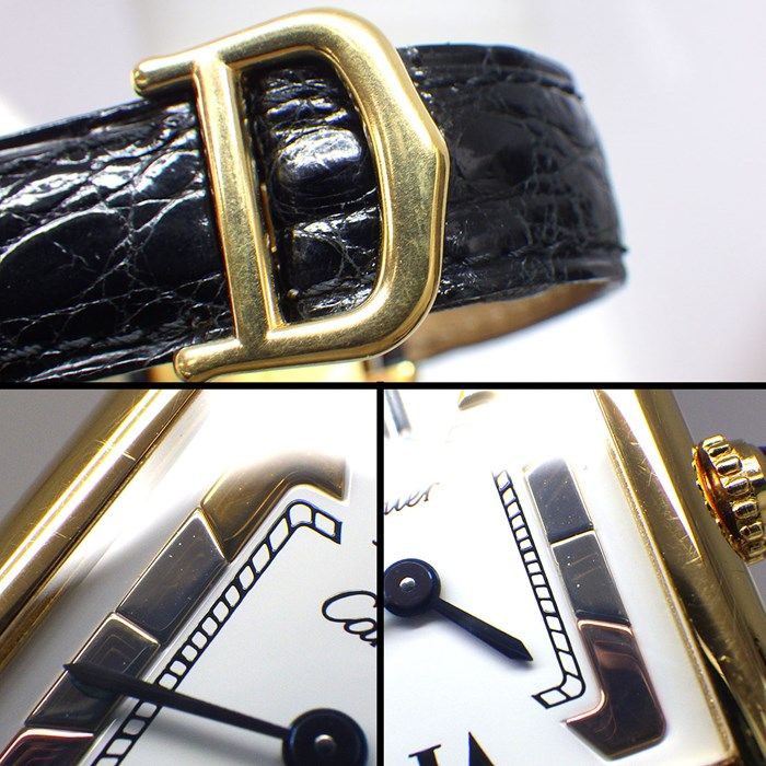 Cartier Must Tank SM W1006354 Trinity Color Quartz Watch