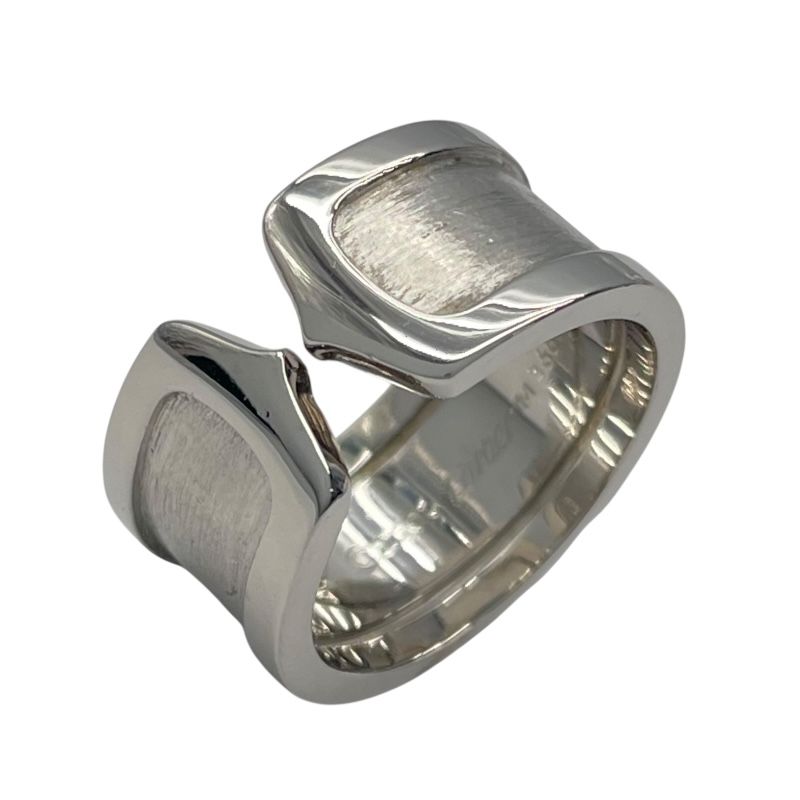 Cartier C2 Ring LM in K18 White Gold - Exquisite Luxury