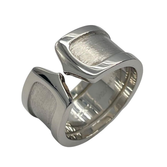 Cartier C2 Ring LM in K18 White Gold - Exquisite Luxury
