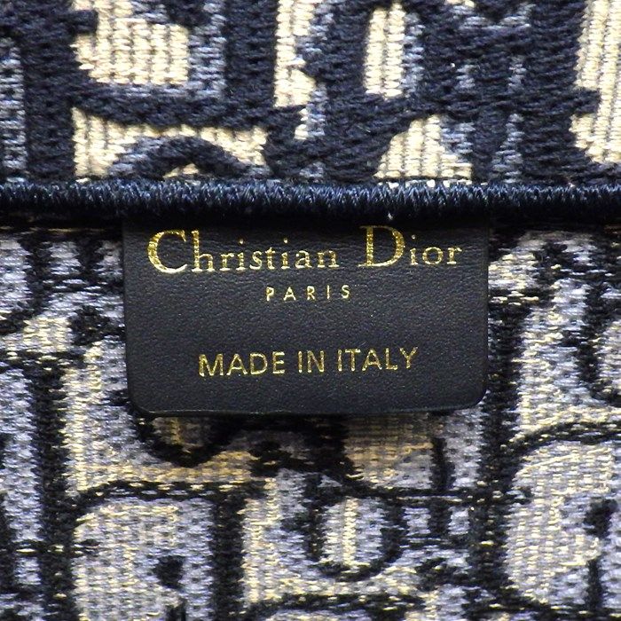 Dior Medium Book Tote in Ecru White & Blue - Exquisite Craftsmanship