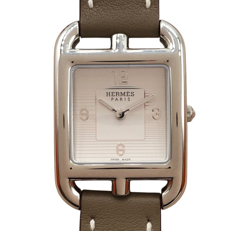 HERMES Cape Cod Double Tour CC1.210a Silver Stainless Steel Watch