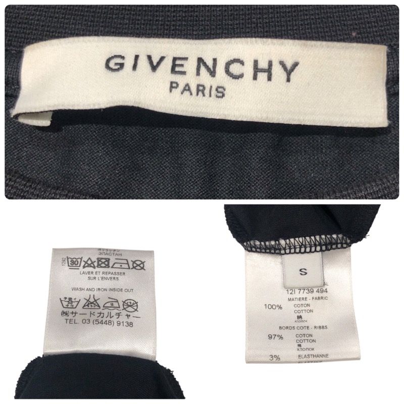 Givenchy Black Cotton Design Print T-Shirt for Men - Size S