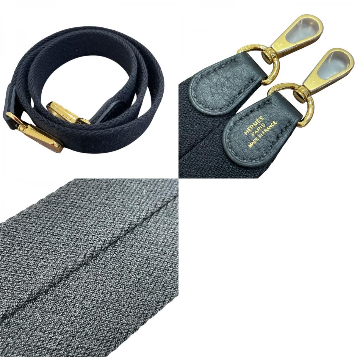 HERMES Evelyne TPM Black Togo Leather Shoulder Bag with Gold Hardware