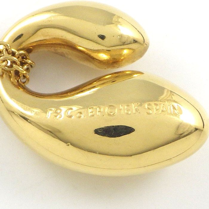 Tiffany & Co. Double Tear Drop Necklace in K18 Yellow Gold