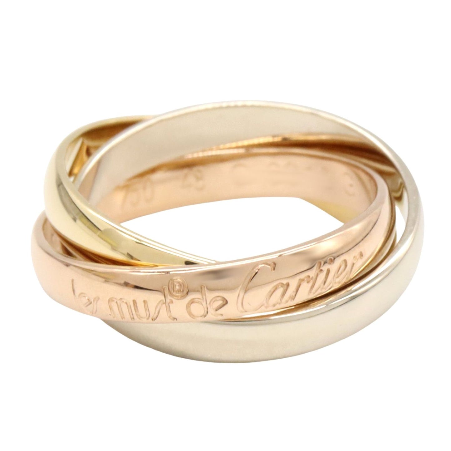 CARTIER Trinity Ring in K18 Yellow, White & Pink Gold - Size 8