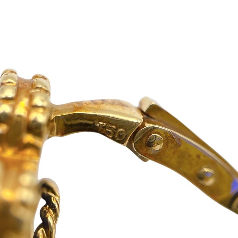 Van Cleef & Arpels Vintage Alhambra Earrings in K18 Gold & Lapis Lazuli