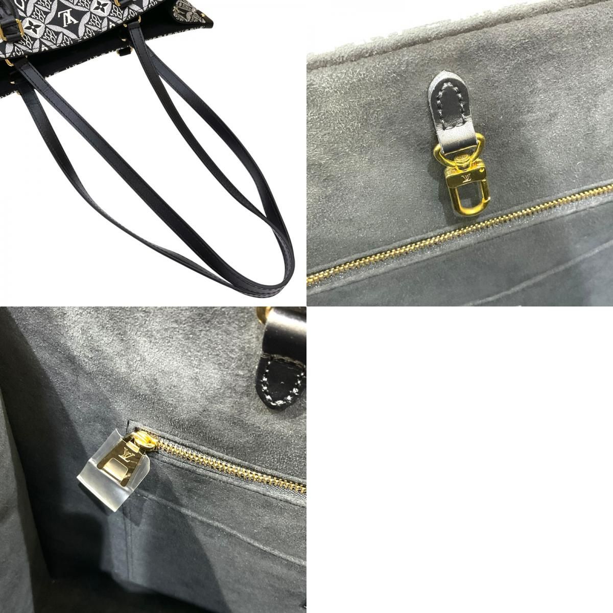 Louis Vuitton OnTheGo GM Since1854 Black & White Handbag