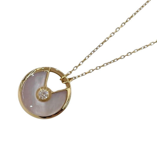 Cartier Amulette Necklace in Yellow Gold with Diamonds and Pearls