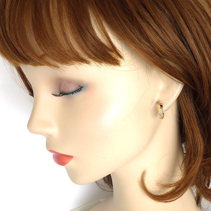 Tiffany & Co. Atlas X Hoop Earrings in K18 Pink Gold