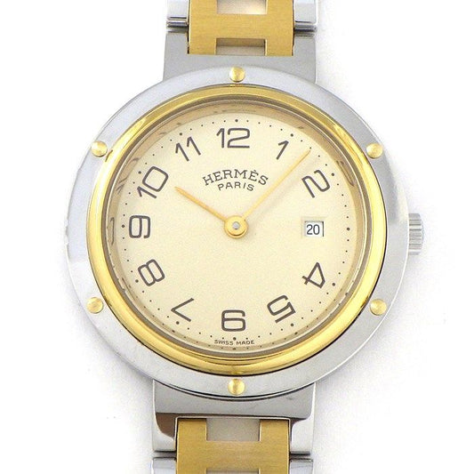HERMES Clipper CL4.220 Ivory Dial Quartz Watch - Exquisite Craftsmanship