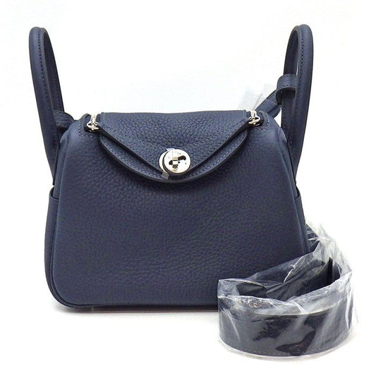 HERMES Lindy Mini Shoulder Bag - Blue de Prusse, 2024 Edition