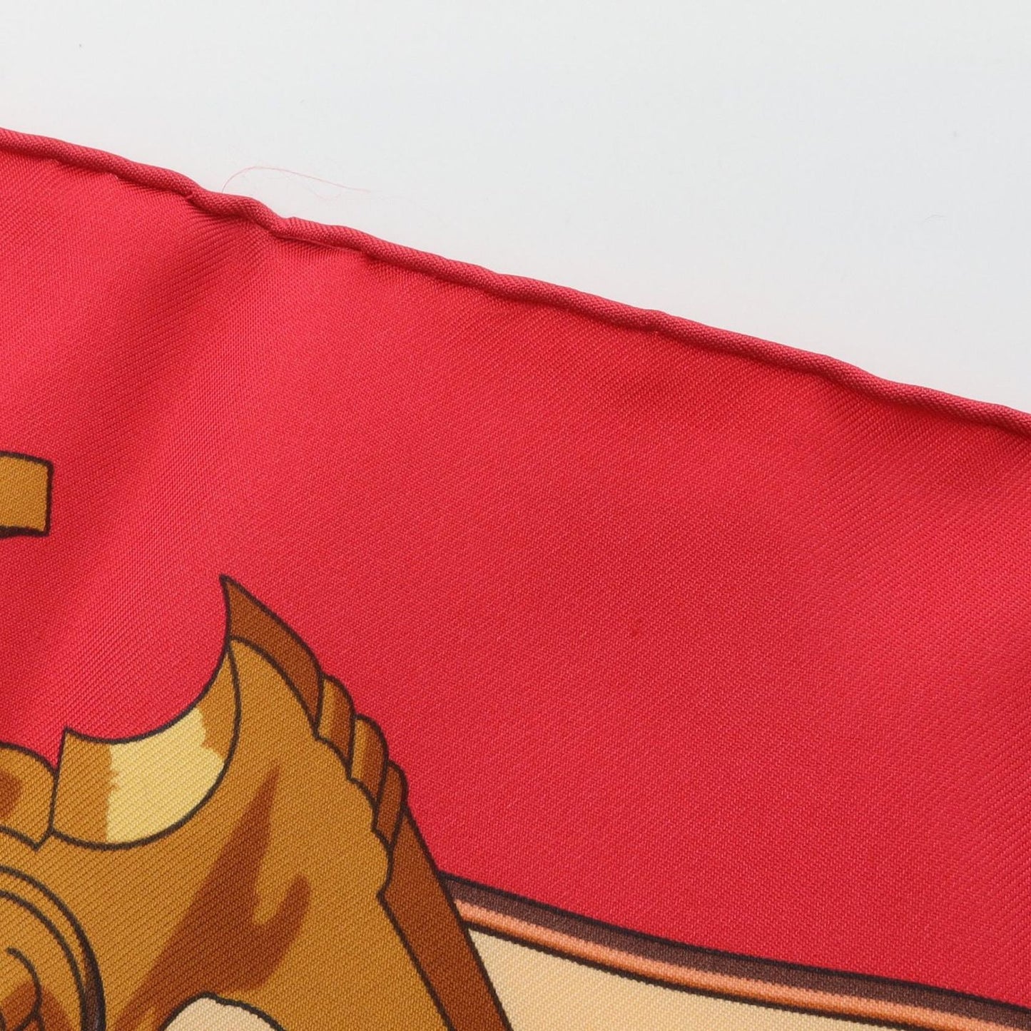 HERMES Cogeaux Silk Scarf in Red - Timeless Elegance