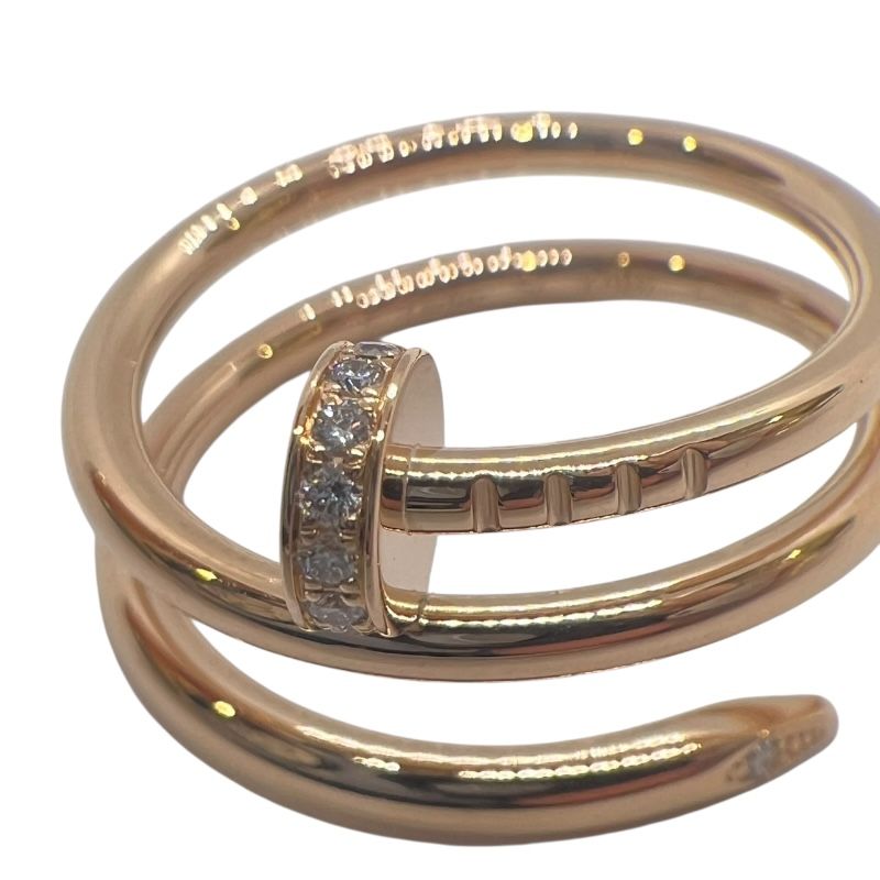 Cartier Juste un Clou Ring in 18K Pink Gold with Diamonds