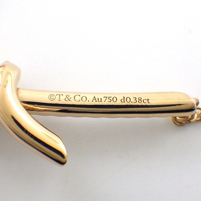 Tiffany & Co. Knot Necklace with 0.38ct Diamond in K18 Pink Gold