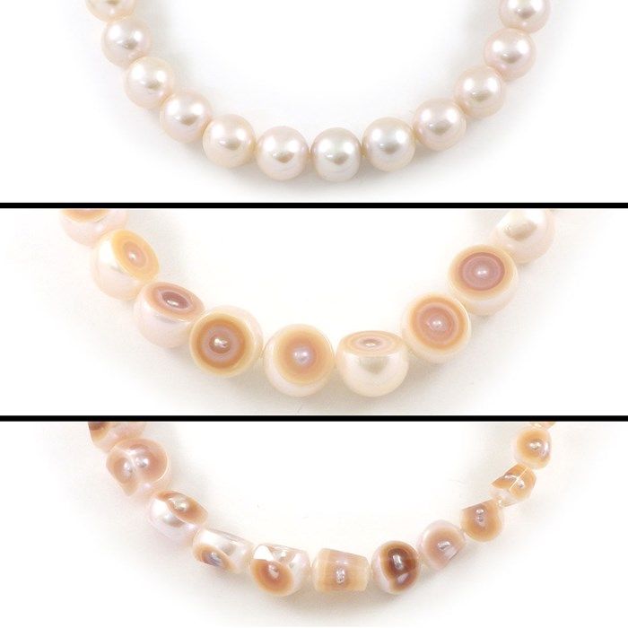 TASAKI Lavender Freshwater Pearl Long Necklace in 18K Yellow Gold