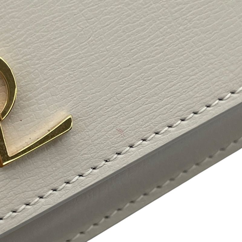 Saint Laurent White Leather Shoulder Bag - Iconic Elegance