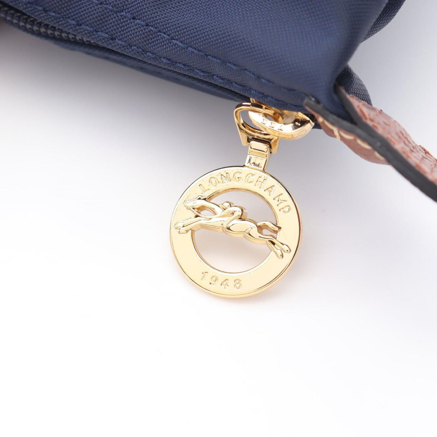 Longchamp Le Pliage Original S Tote Bag - Navy Canvas & Leather