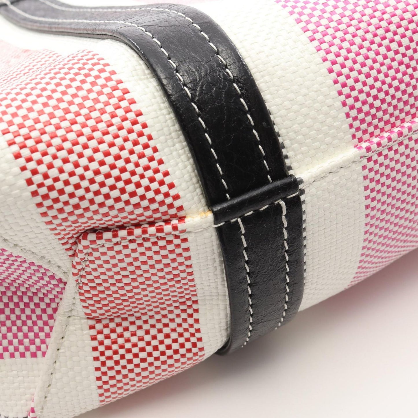 BALENCIAGA Barbès Small Handbag in Black/White/Pink Leather