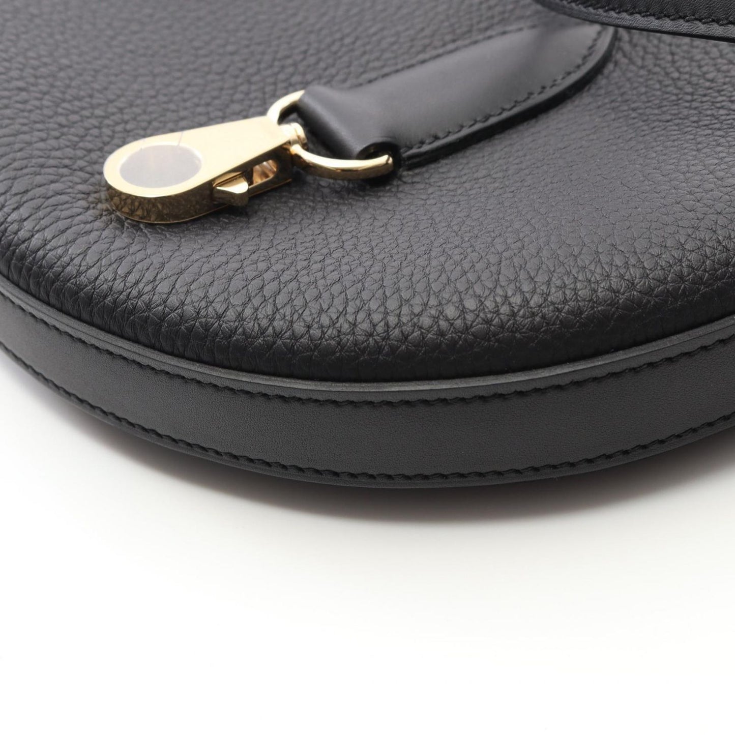 HERMES Petit Alson Black Leather Shoulder Bag - Unused Luxury