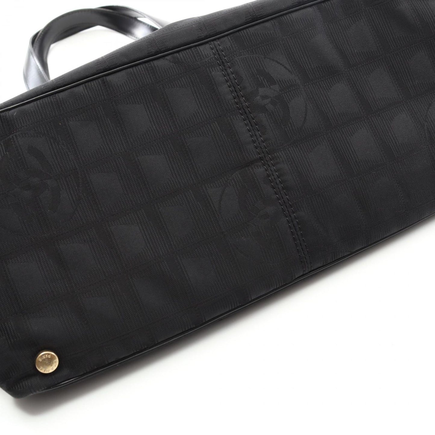 CHANEL Black Leather New Travel Line MM Tote Bag - Timeless Elegance