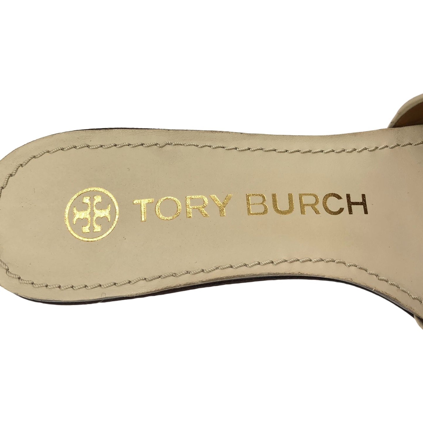 Tory Burch Beige Leather Mules - Elegant & Timeless Design