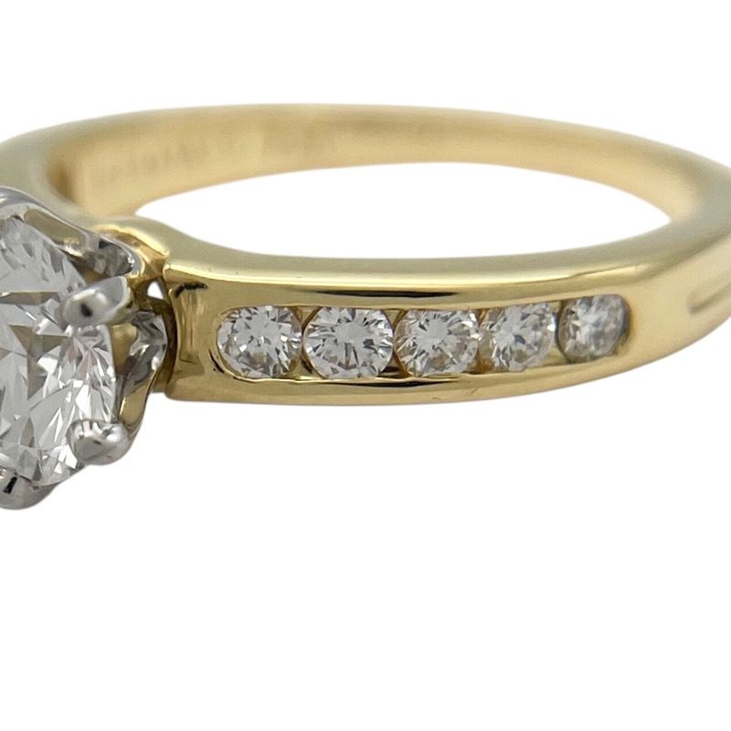 Tiffany & Co. Solitaire Channel-Setting Diamond Ring 0.78ct/0.17ct
