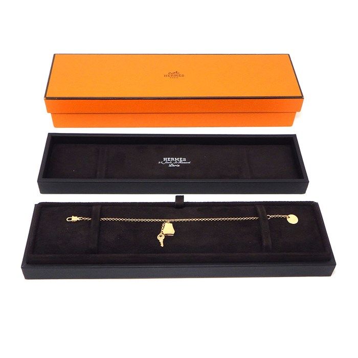 HERMES Kelly Clic Clac PM Bracelet in K18 Pink Gold