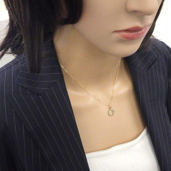 Cartier Baby Trinity Circle Necklace with Pink Sapphire - K18 Gold