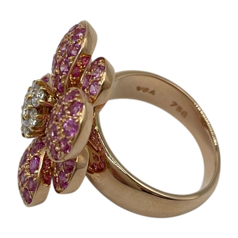 Van Cleef & Arpels Sensation Ring in 750 Pink Gold with Sapphire & Diamonds