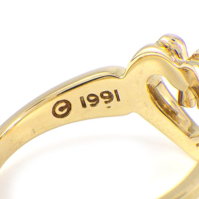 Tiffany & Co. Heart with Bow Ring in 18K Yellow Gold - Size 11.5