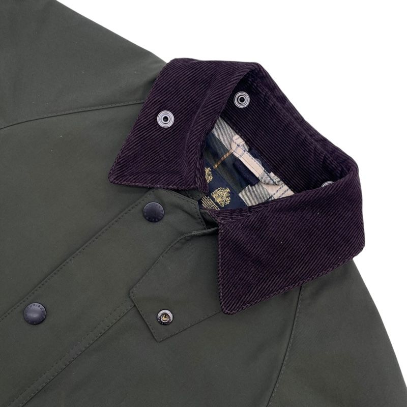 Barbour Waxed Jacket - Green Military Style for Men