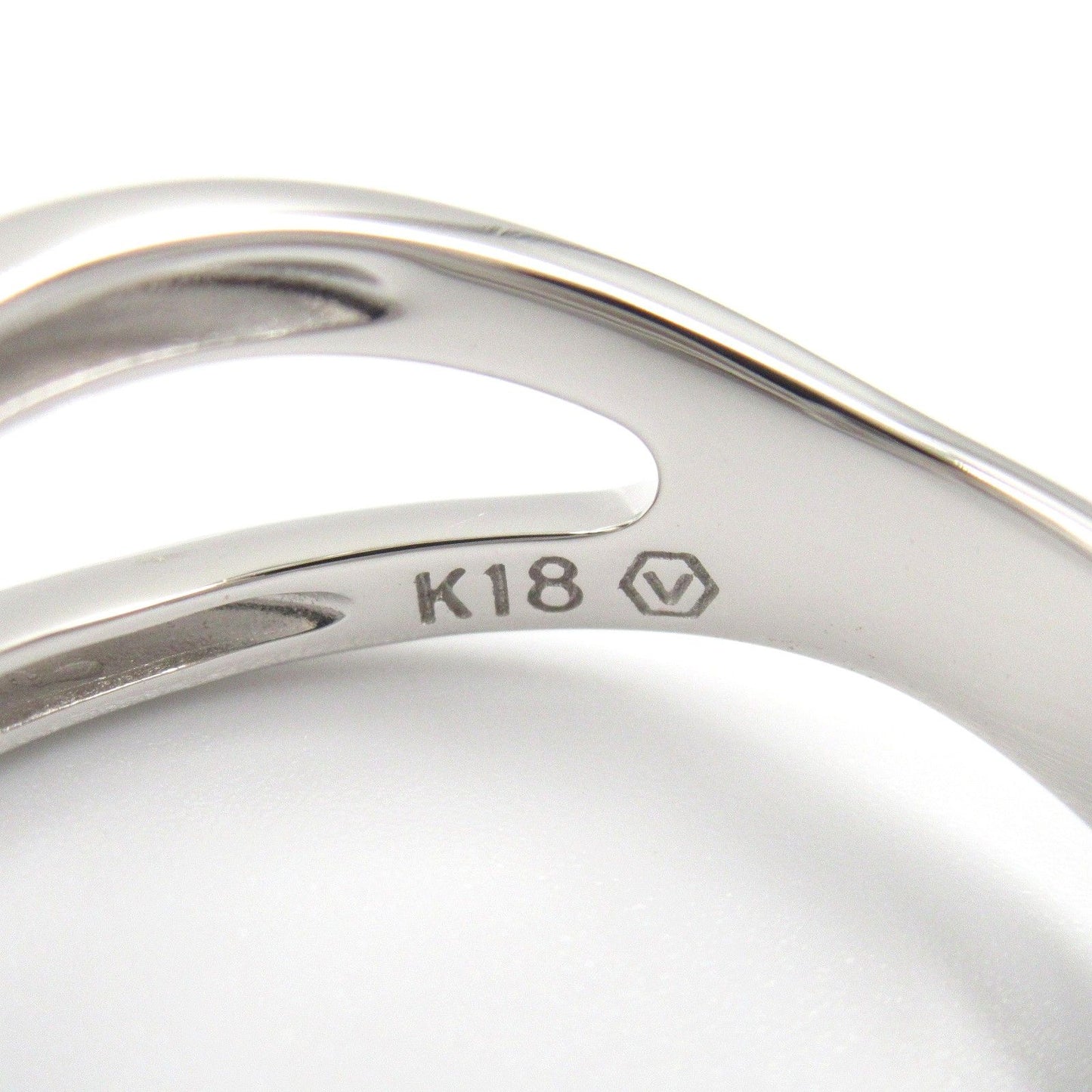 Vendome Aoyama Diamond Ring in K18 White Gold - Size 12