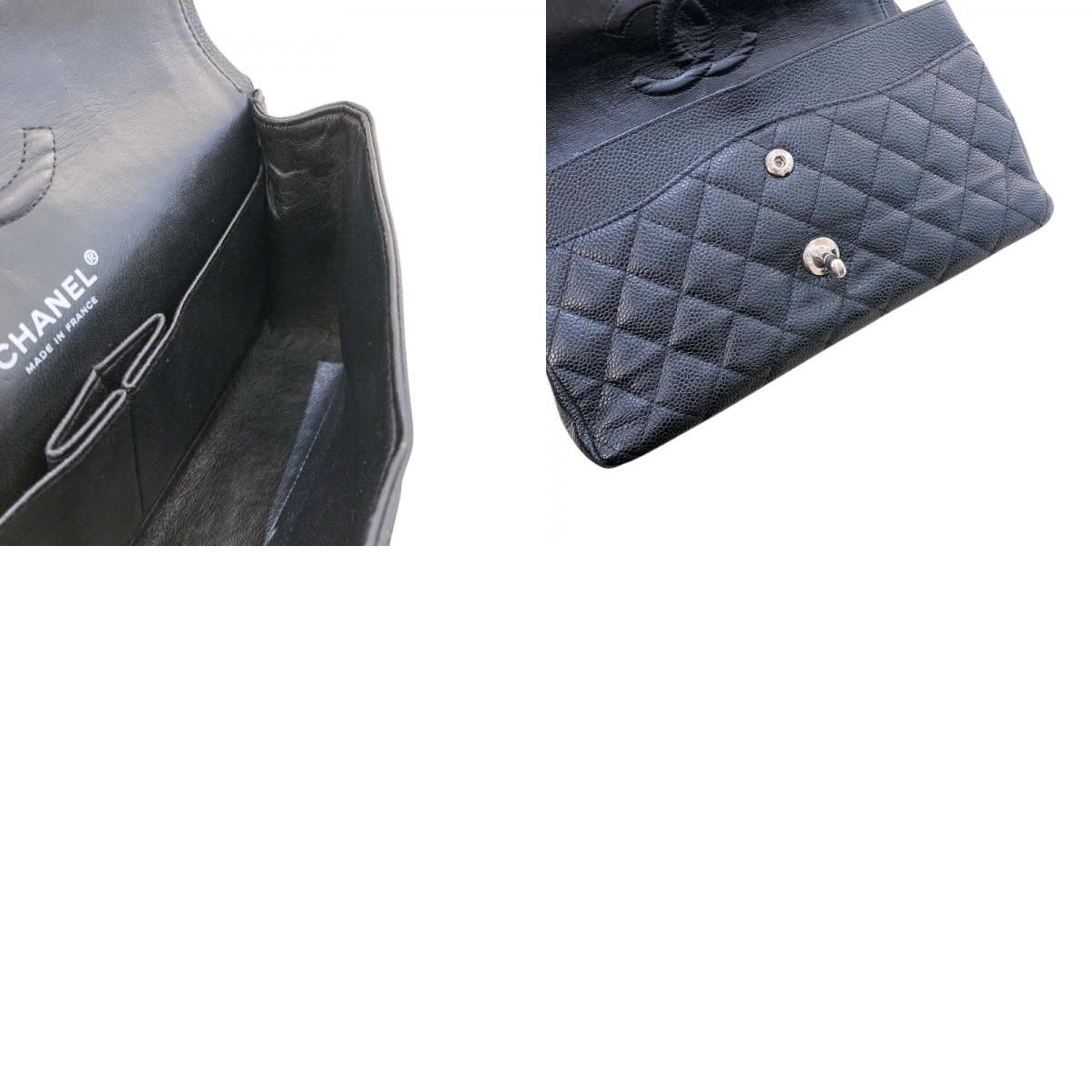 CHANEL Matelassé 25 Black Caviar Leather Shoulder Bag