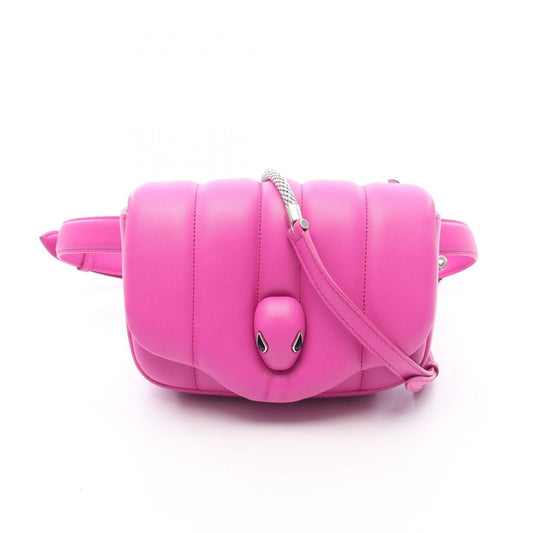 BVLGARI × AMBUSH Serpenti Pink Purple Leather Waist Bag