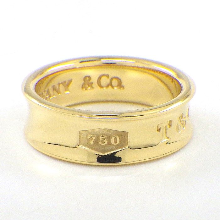 Tiffany & Co. 1837 Logo Ring in K18 Yellow Gold - Size 10