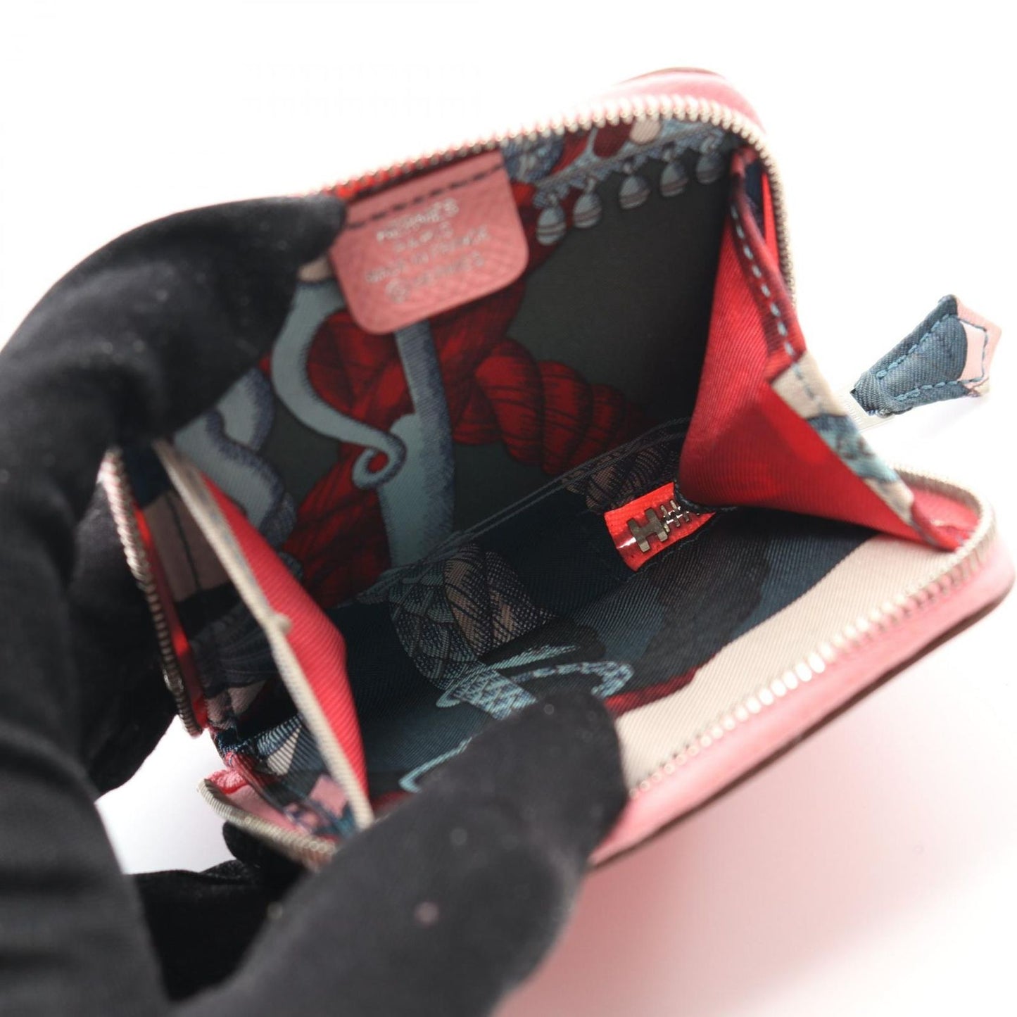 HERMES Azap Compact Mini Coin Case in Rose Confetti - Exquisite Craftsmanship