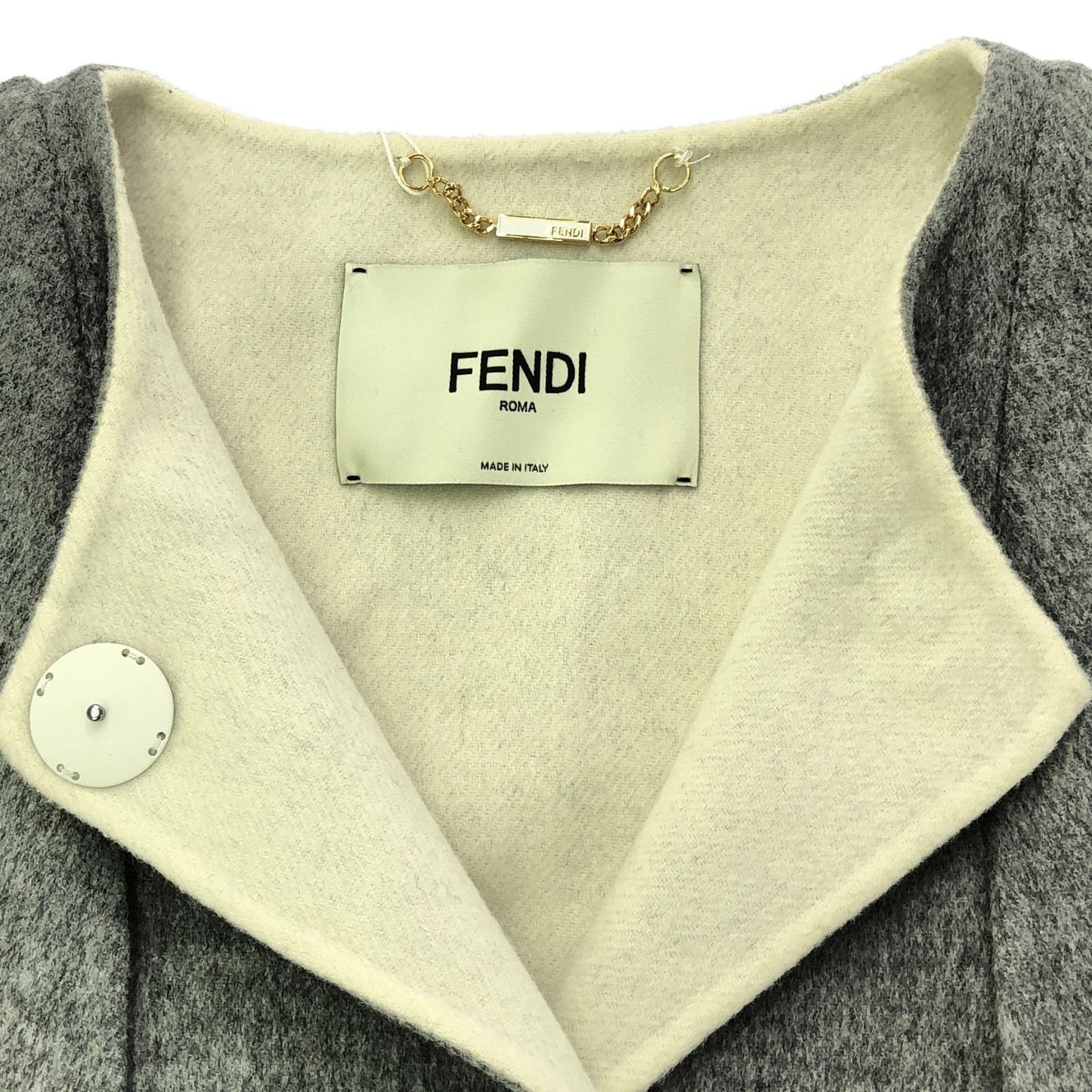 FENDI Women's Wool Cape Coat in Elegant Gray - Timeless Luxury