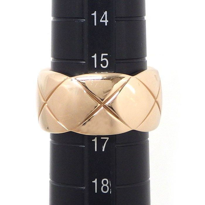 CHANEL Coco Crush Large Ring with Diamonds in K18 Beige Gold