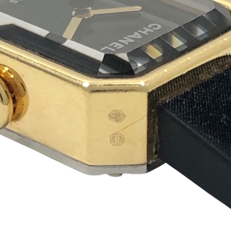 CHANEL Première Ribbon H6125 Black K18YG/Titanium Quartz Watch